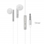 Проводные наушники HOCO M26 Zorun, Jack 3.5mm, 1.2 м, серебристый, контроллер с микрофоном