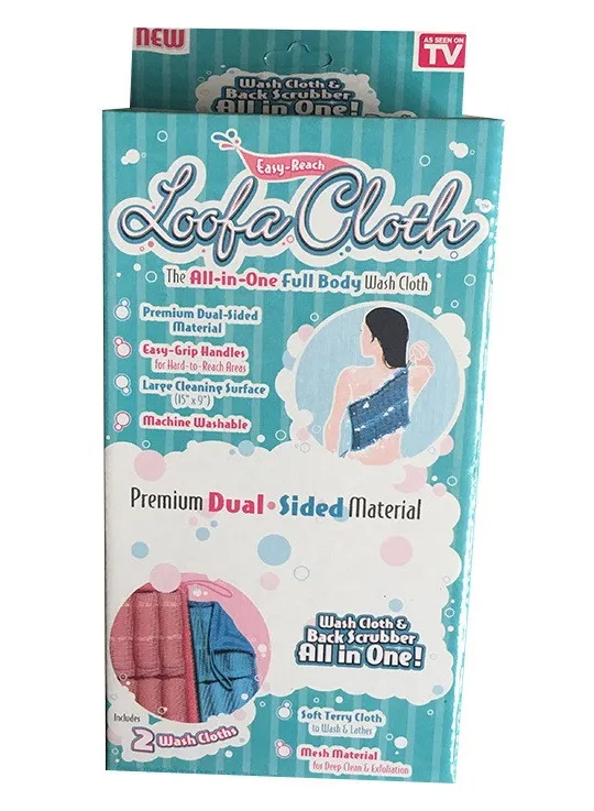 Мочалка из люфы Loofa Cloth с эффектом скраба
