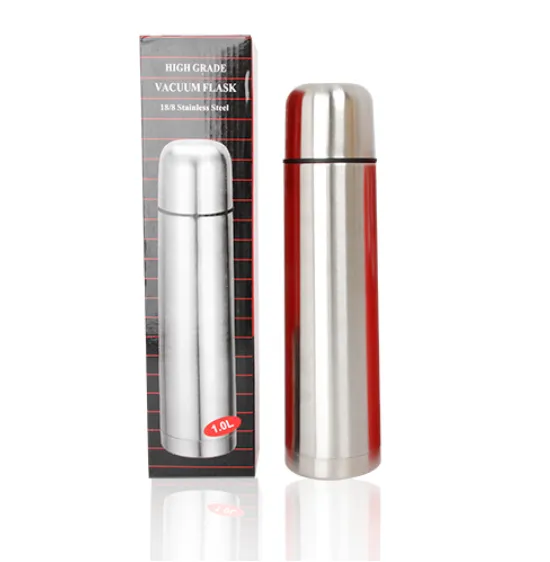 Термос vacuum flask из нержавеющей стали с двойными стенками 1 л