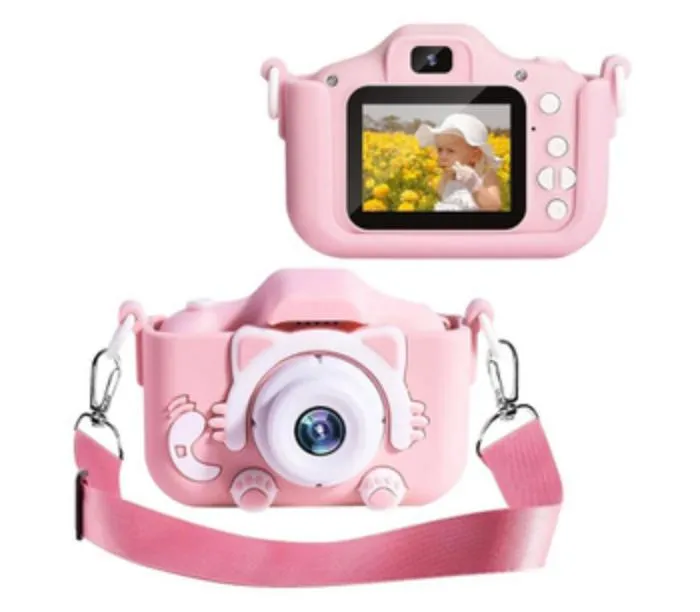 Детская цифровая камера Q1 Children's Fun Camera Cute Kitty розовая