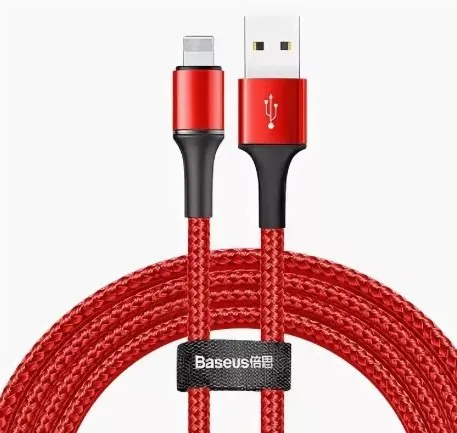 Кабель Baseus CALGH-A01 QC 3.0, lightning, 0.5 м, Quick charge 3.0, красный