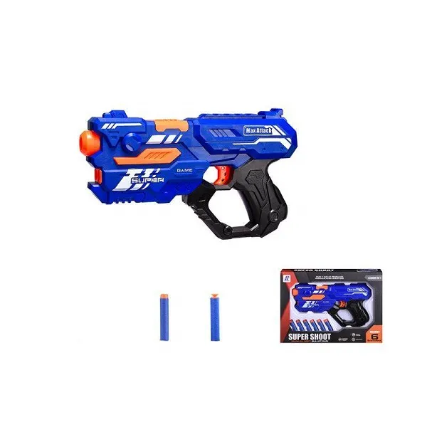 Бластер с мягкими пулями super shoot manual soft  bullet gum